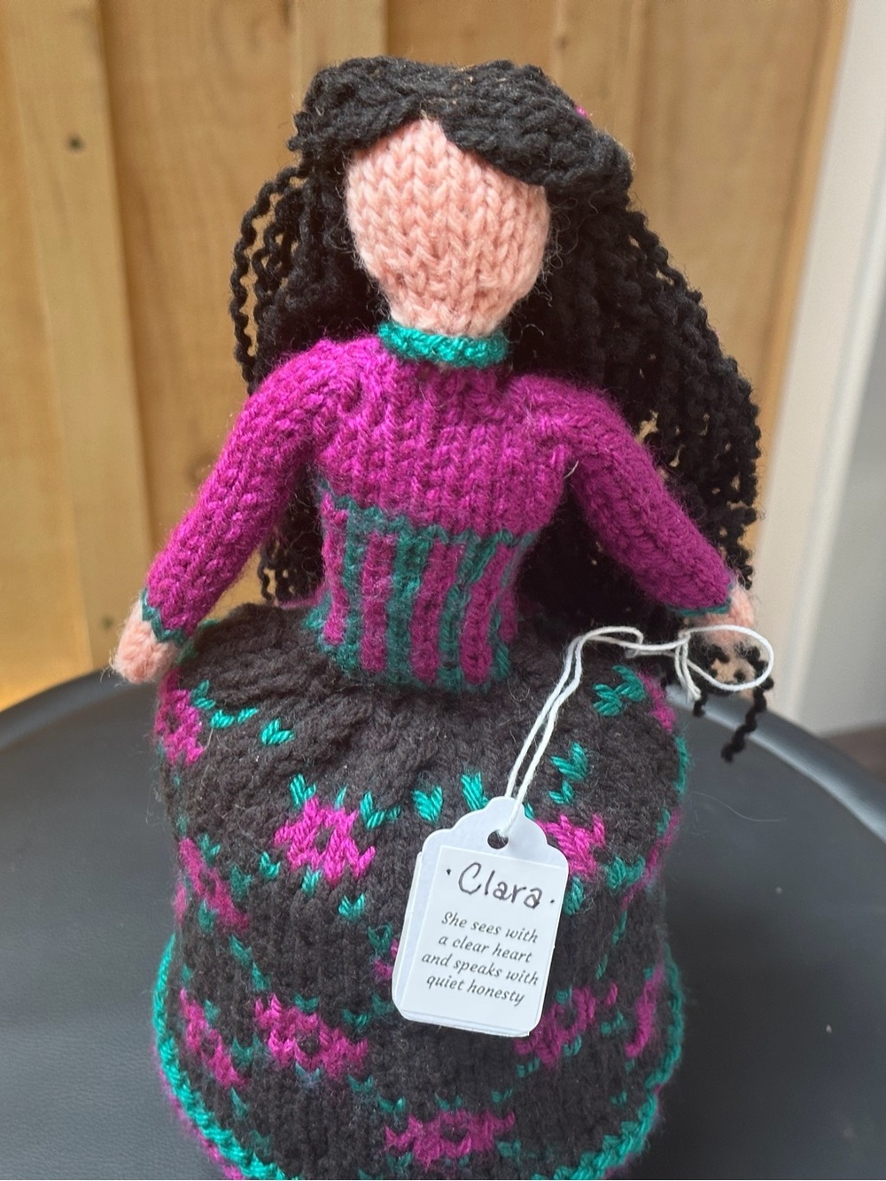Clara Handmade Heirloom Folk Doll | One of a Kind Knit Art Doll | Collectible